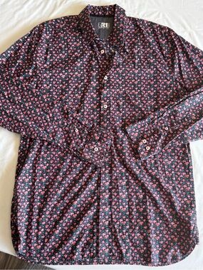 Men's Long-Sleeve Floral Dress Shirt from Simon’s brand Le 31